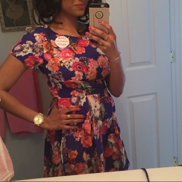 Floral Print Tea Dress - Picture 1 of 8